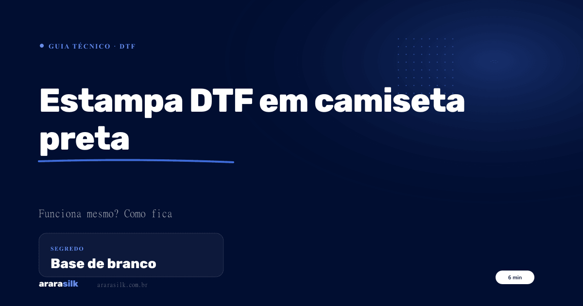 Estampa DTF em Camiseta Preta: Funciona Mesmo? (Como Fica)