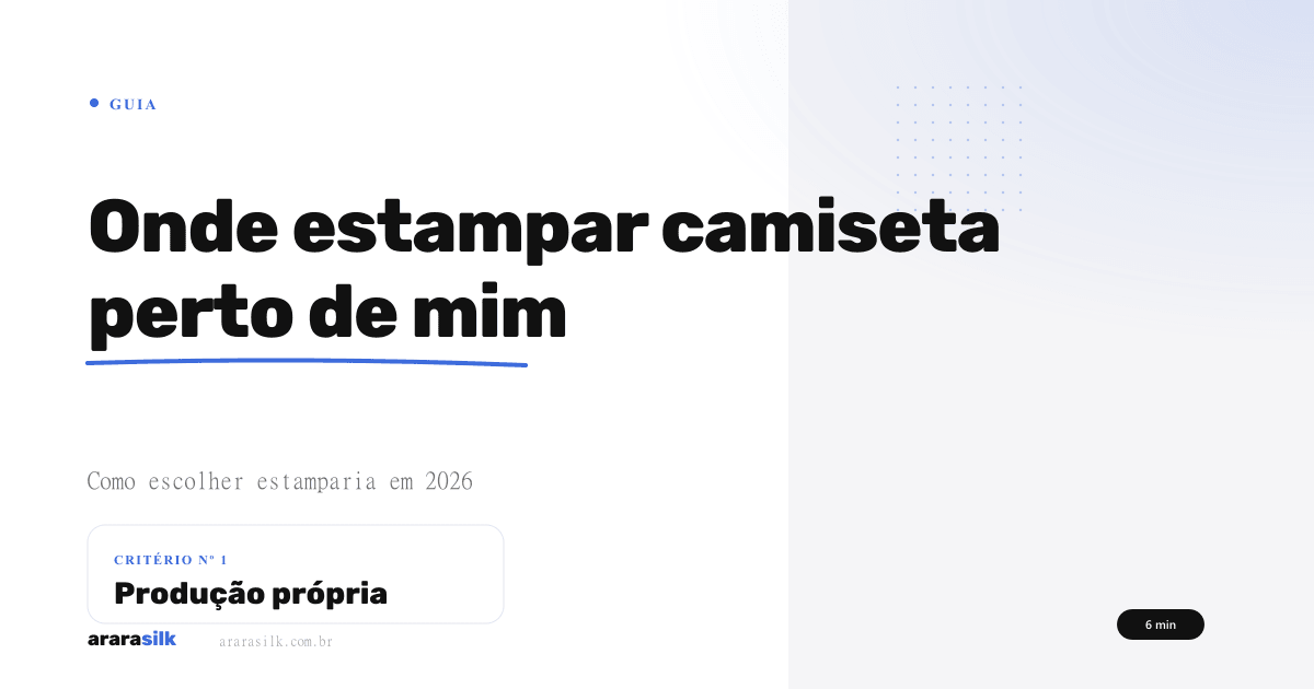 Onde Estampar Camiseta Perto de Mim: Como Escolher em 2026