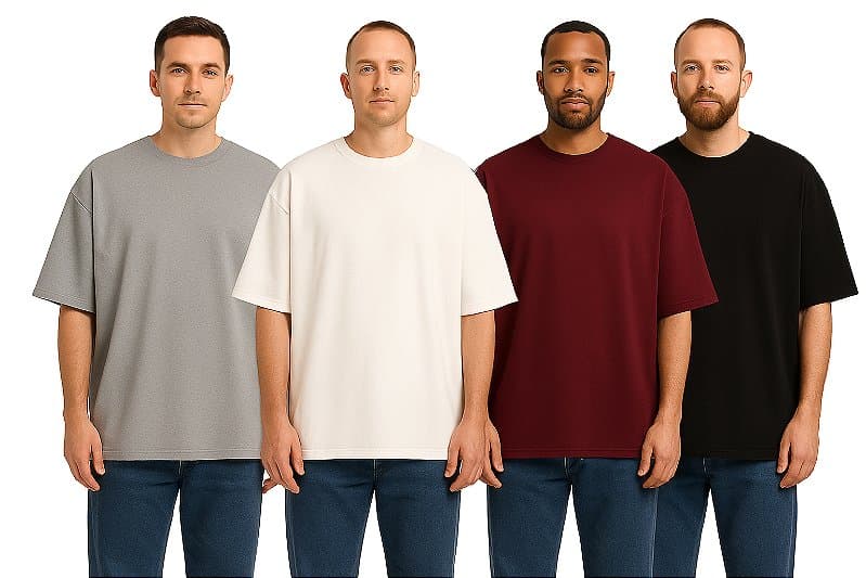 Camisetas Oversized 100% Algodão Fio 30/1 - LISAS, GOLA REDONDA
