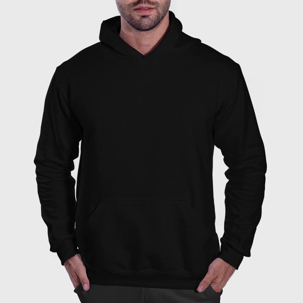 Moletom Canguru Masculino Preto