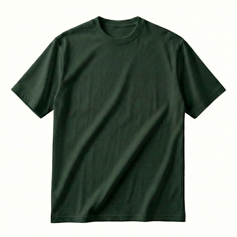 Camiseta de Algodão Premium - Verde Militar